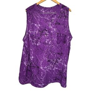 Pennington's Purple Sleeveless Lightweight Blouse Size 3x